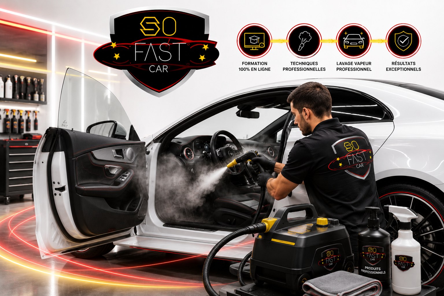 Formation lavage vapeur professionnel - So Fast Car